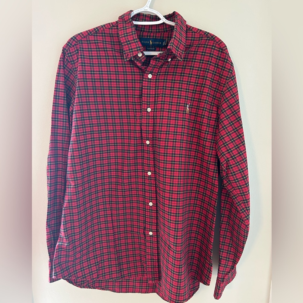 Ralph Lauren Red and Black Plaid Shirt